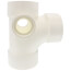 3" PVC DWV Sanitary Tee w/ 1-1/2" R and L Side Inlets