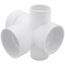 3" PVC DWV Sanitary Tee w/ 2" R and L Side Inlets