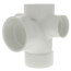 4" PVC DWV Sanitary Tee w/ 2" R and L Side Inlets