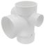 4" PVC DWV Sanitary Tee w/ 2" R and L Side Inlets