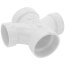 2" x 1-1/2" PVC DWV Double Sanitary Tee