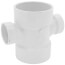 3" x 1-1/2" PVC DWV Double Sanitary Tee