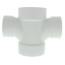 4" x 3" PVC DWV Double Sanitary Tee