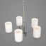 Replay 5 Light Brushed Nickel Etched Glass Modern Chandelier Light