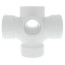 3" PVC DWV Double Sanitary Tee w/ 2" R & L Side Inlets
