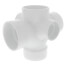 3" PVC DWV Double Sanitary Tee w/ 2" R & L Side Inlets