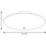 14-1/2" Round Glass 3 Light Close-to-Ceiling