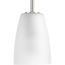 Leap 1 Light Brushed Nickel Etched Glass Modern Pendant Light