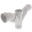 1-1/2" PVC DWV Double Wye and 45° Elbow Combo