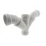 2" PVC DWV Double Wye and 45° Elbow Combo