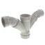 2" x 2" x 1-1/2" x 1-1/2" PVC DWV Double Wye and 45° Elbow Combo