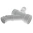 3" x 3" x 2" x 2" PVC DWV Double Wye and 45° Elbow Combo