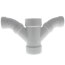 3" x 3" x 2" x 2" PVC DWV Double Wye and 45° Elbow Combo