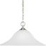 Trinity 1 Light Brushed Nickel Etched Glass Traditional Pendant Light