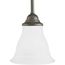 Trinity 1 Light Antique Bronze Etched Glass Traditional Mini-Pendant Light