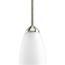 Gather 1 Light Brushed Nickel Etched Glass Traditional Mini-Pendant Light
