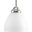 Heart 1 Light Brushed Nickel Etched Glass Traditional Mini-Pendant Light