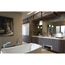 Alexa 1 Light Brushed Nickel Etched Linen w/ Clear Edge Glass Modern Mini-Pendant Light