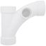 3" PVC DWV Wye and 45° Elbow Combo w/ 2" L Side Inlet