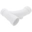3" PVC DWV Wye and 45° Elbow Combo w/ 2" L Side Inlet
