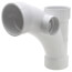 3" PVC DWV Wye and 45° Elbow Combo w/ 2" R Side Inlet