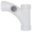 3" PVC DWV Wye and 45° Elbow Combo w/ 2" R Side Inlet