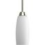 Wisten 1 Light Brushed Nickel Etched Glass Modern Mini-Pendant Light