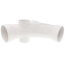 3" x 3" x 3" x 2" PVC DWV Wye and 45° Elbow Combo w/ L & R Side Inlets