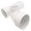 3" x 3" x 3" x 2" PVC DWV Wye and 45° Elbow Combo w/ L & R Side Inlets