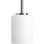 Replay 1 Light Polished Nickel Etched White Glass Modern Mini-Pendant Light