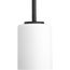 Replay 1 Light Textured Black Etched White Glass Modern Mini-Pendant Light