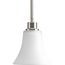 Joy 1 Light Brushed Nickel Etched Glass Traditional Mini-Pendant Light