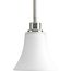 Joy 1 Light Brushed Nickel Etched Glass Traditional Mini-Pendant Light