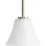 Bravo 1 Light Brushed Nickel Etched Glass Modern Mini-Pendant Light