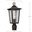 Padgett 1 Light Transitional Textured Black Clear Seeded Glass Outdoor Post Light