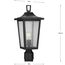 Padgett 1 Light Transitional Textured Black Clear Seeded Glass Outdoor Post Light