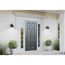 District 1 Light Farmhouse Textured Black Metal Shade Outdoor Wall Lantern