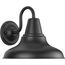 District 1 Light Farmhouse Textured Black Metal Shade Outdoor Wall Lantern