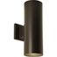 5" Cylinder 2 Light Black Up/Down Modern Outdoor Wall Light