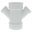 3" x 1-1/2" PVC DWV Double Wye