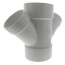 6" x 4" PVC DWV Double Wye