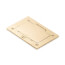 Multi-Gang Brass Cover Plate for Power and Communications Floor Boxes w/ GFCI Flip Lid
