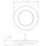 7-1/4" Emblem Surface Mount LED in White