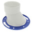 4" x 3" PVC DWV, 1-1/2" Offset Closet Flange w/ Adjustable Metal Ring
