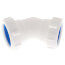 1-1/2" x 1-1/2" 45° Double Slip Joint Elbow - White