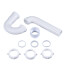 1-1/2" White P-Trap w/ Threaded PVC Adapter and Reversible J-Bend