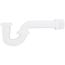 1-1/2" White P-Trap w/ Threaded PVC Adapter and Reversible J-Bend