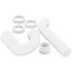 1-1/2" White P-Trap w/ Threaded PVC Adapter and Reversible J-Bend