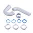 1-1/2" x 1-1/2" Tubular P-Traps w/ Threaded Adapter (White)