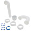 1-1/2" White P-Trap w/ Threaded PVC Adapter